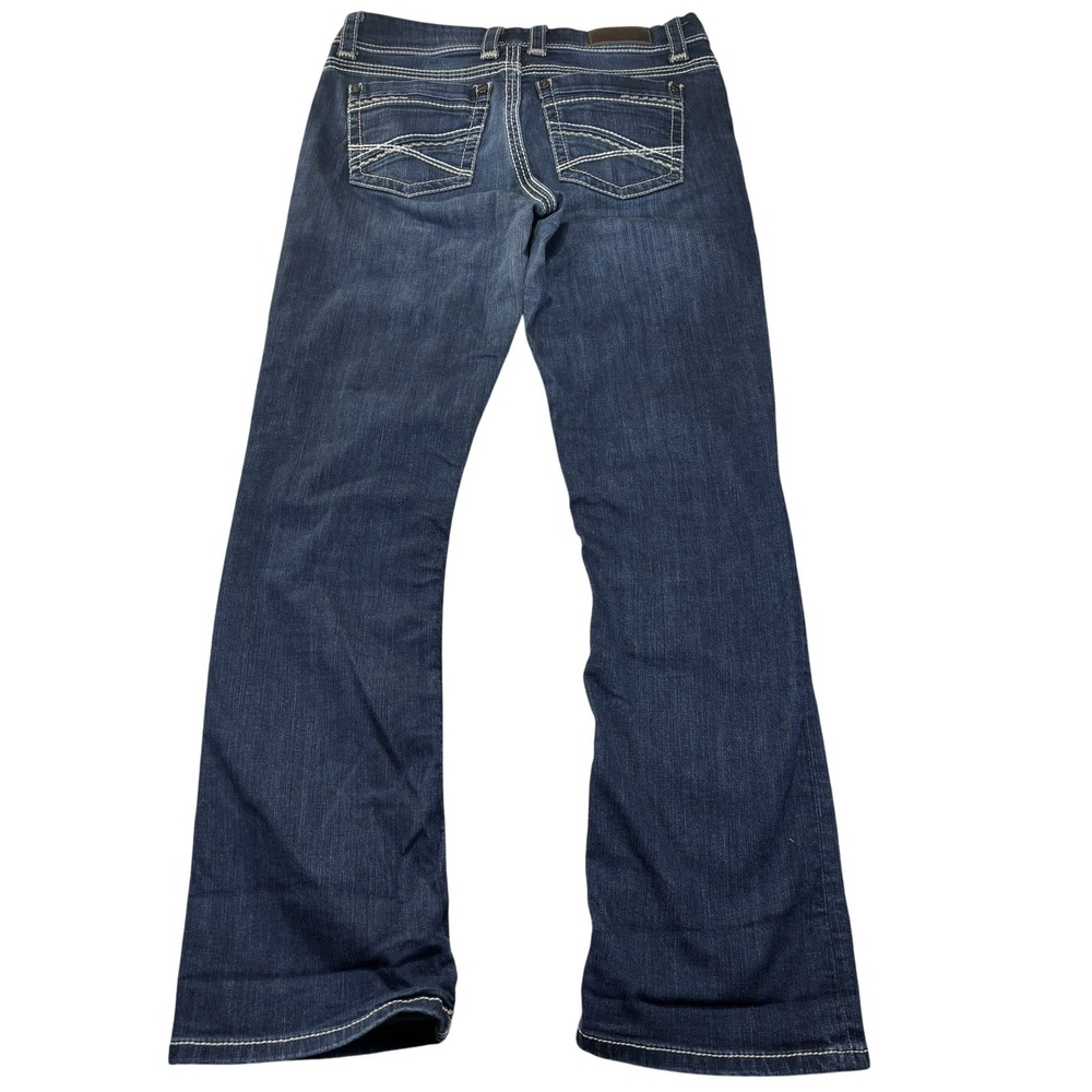 BKE Dakota Bootcut Jeans Womens 30x31 Blue Med Wash Embroidered Stretch Denim